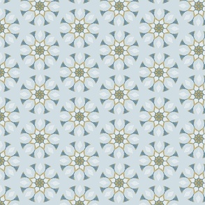 Dotted stars on light blue | medium