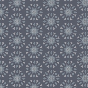 Dotted stars in neutral colors on dusty blue | medium