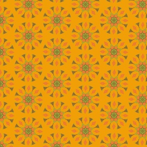 Dotted stars on marigold | medium