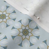 Dotted stars on light blue | small