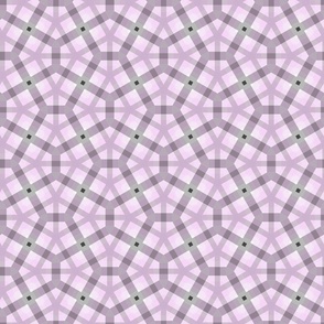 Pastel Mauve Pink and Charcoal Grey Geometric Weave