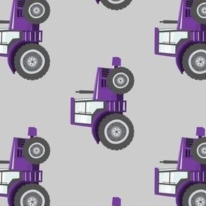 purple tractors - farming - grey - (90) C23