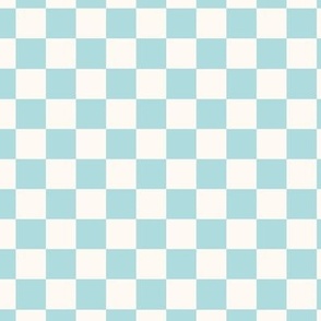Checkerboard Vintage Summer Ocean Blue 