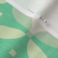 Oval retro geometric green 