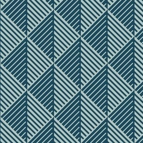 Herringbone diamond teal