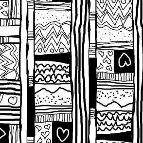 Funky Tribal Black and White