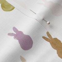 Watercolor Spring Bunnies // Boho Earthtones