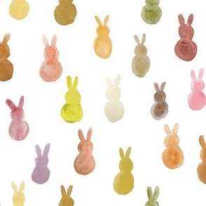 Watercolor Spring Bunnies // Boho Neutrals