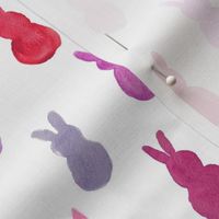 Watercolor Spring Bunnies // Shades of Pink