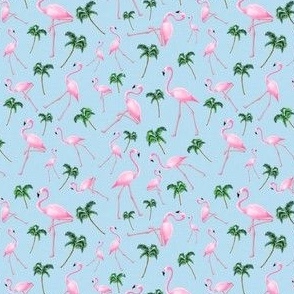 Micro Flamingos and Palm Trees