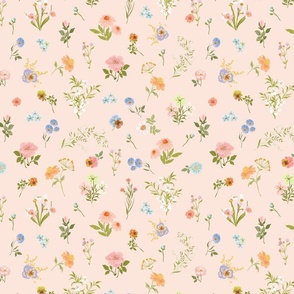 Mixed Field Florals _Spring wildFlowers_PINK _SMALL