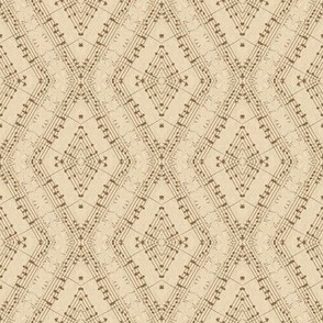 Cohesion 18-04: Retro Cairo Seamless Pattern (Music Notes, Musical Notes, Music, Writing, Tan, Cream, Brown)