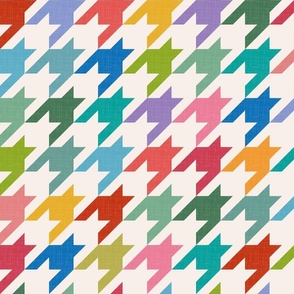 Colorful Houndstooth Texture - Summertime Picnic / Large