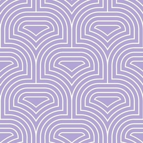 Art Deco Curvy Abstract in Digital Lavender