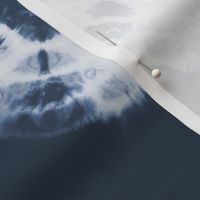 Shibori Kumo tie dye white dots over dark navy blue