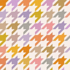 Colorful Houndstooth Texture - Vintage Summer Vacation / Large