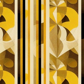 Yellow Mirage An Abstract Art Deco Floral Dream
