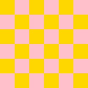 GPT Pink and Gold Checkerboard Square Pattern