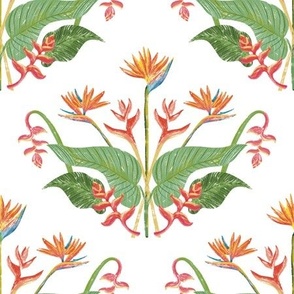 Paradise in Bloom: Vibrant Bird of Paradise Pattern