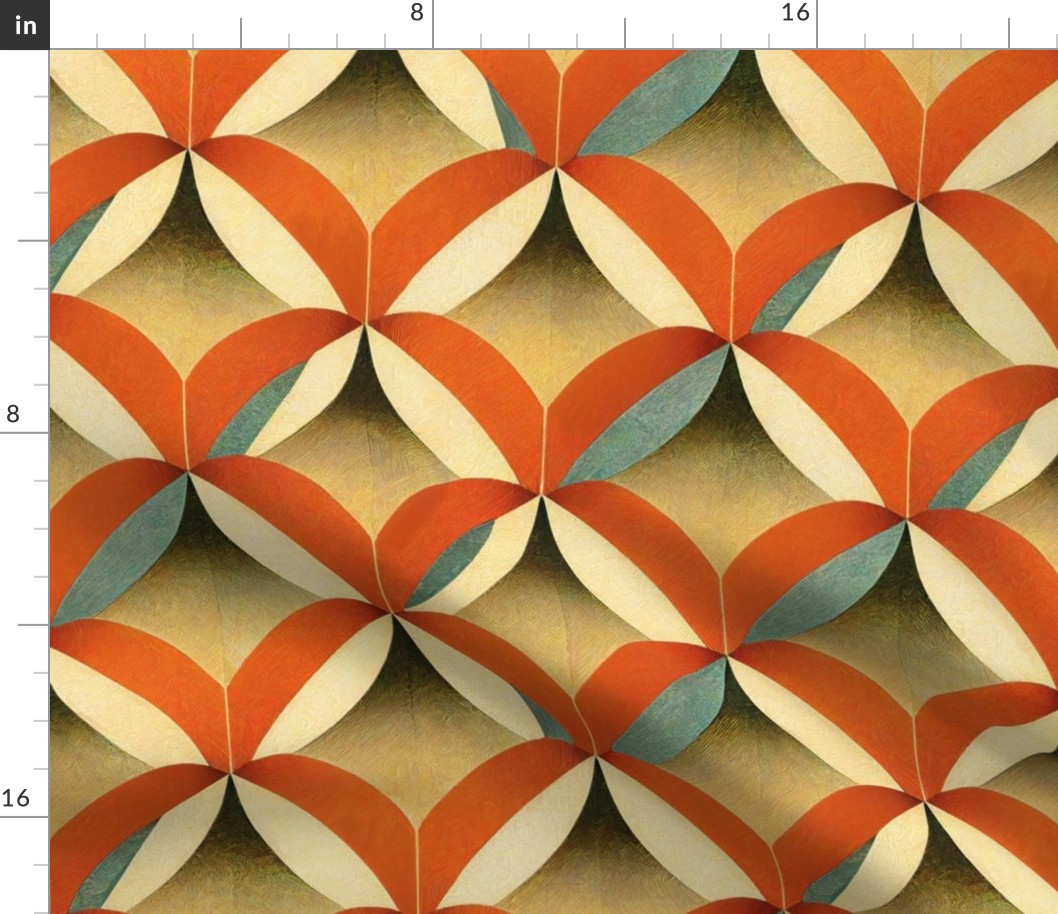 Deco Patterns in Orange