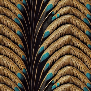 Peacocks in Gold