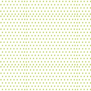 Lime green dots on white