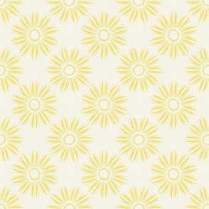 Brilliant Sunshine in Buttercup Yellow on Cream