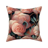 Deco Pattern of Pink Roses