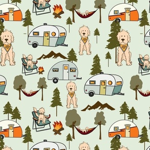 Goldendoodle Camping Fun