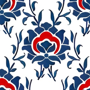 Turkish pattern ,iznik,flowers 