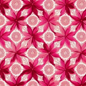 Pink Floral Circles
