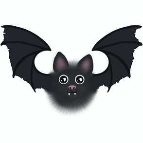 Fuzzy Baby Bat White
