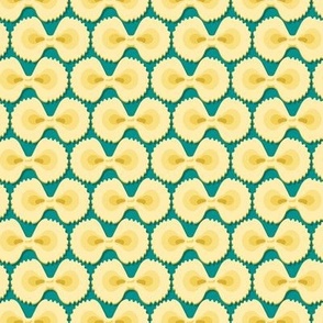 Pasta Tripolini on a dark turquoise background, Medium scale