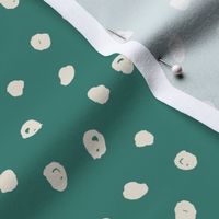 Medium dark teal polka dot blender print for my kids halloween collection