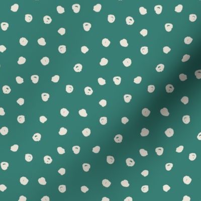 Medium dark teal polka dot blender print for my kids halloween collection