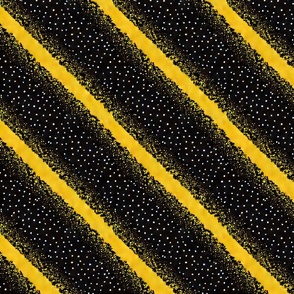 Abstract Diagonol Yellow Black Stripe