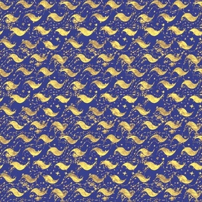 Abstract yellow and blue waves