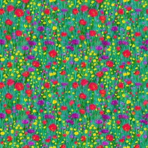 Abstract field of flowers
