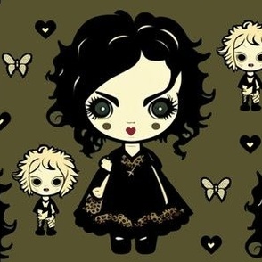 Cute Goth Fabric, Wallpaper and Home Decor