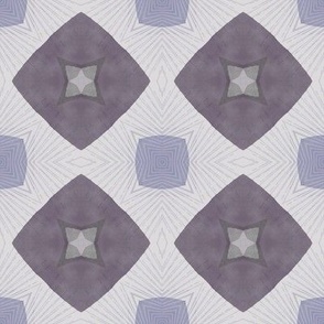 Cohesion 10-01: Retro Geometric Cross Seamless Pattern (Gray, Grey, Purple, Lavender)