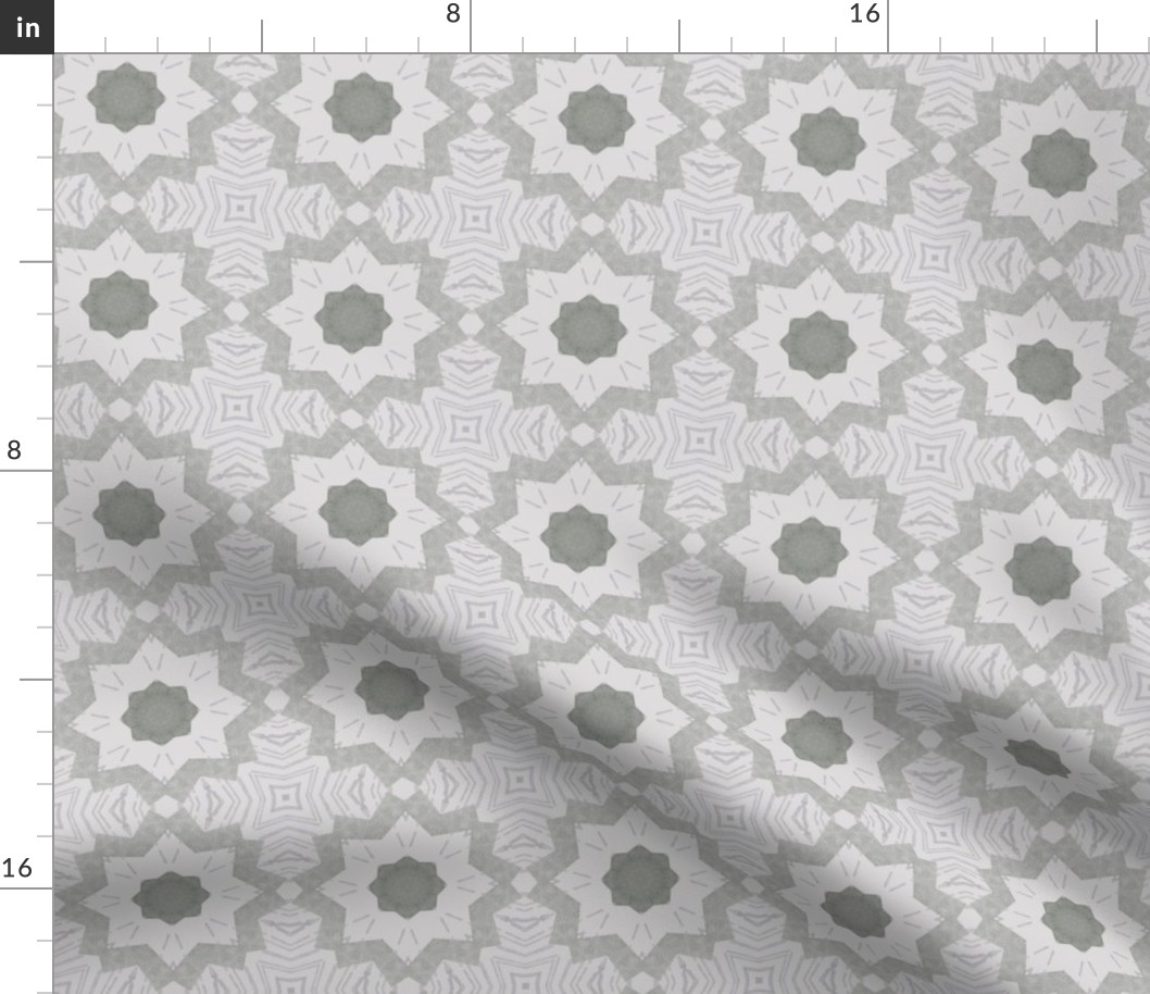Cohesion 10-05: Retro Geometric Octagon Seamless Pattern (Gray, Grey)