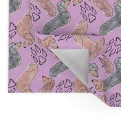 Dachshund zigzag - lavender