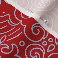Pop Art Wave redto match wave of kanagawa quilt