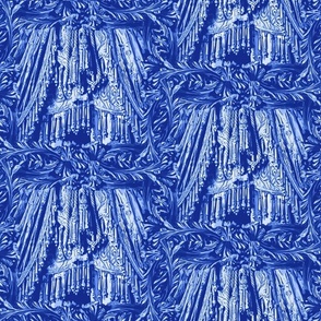 Tiles of Tassel Cobalt Blue and White 