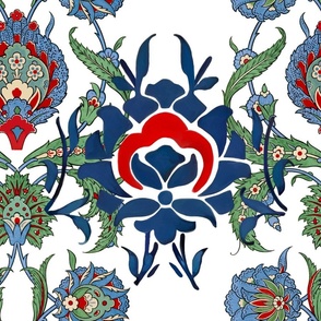 Turkish pattern ,iznik,flowers 