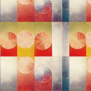Hilma af Klint inspired Orange Wheels