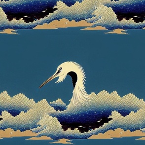 Hokusai inspired Great Crane