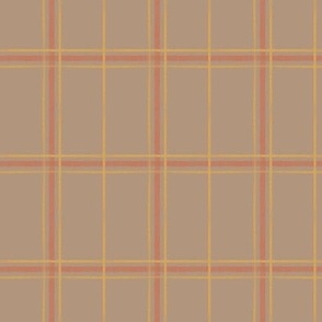 Sketchy Plaid Earthy Color 