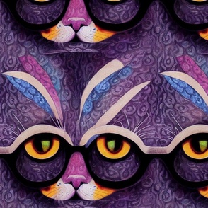 Groovy Purple Cat