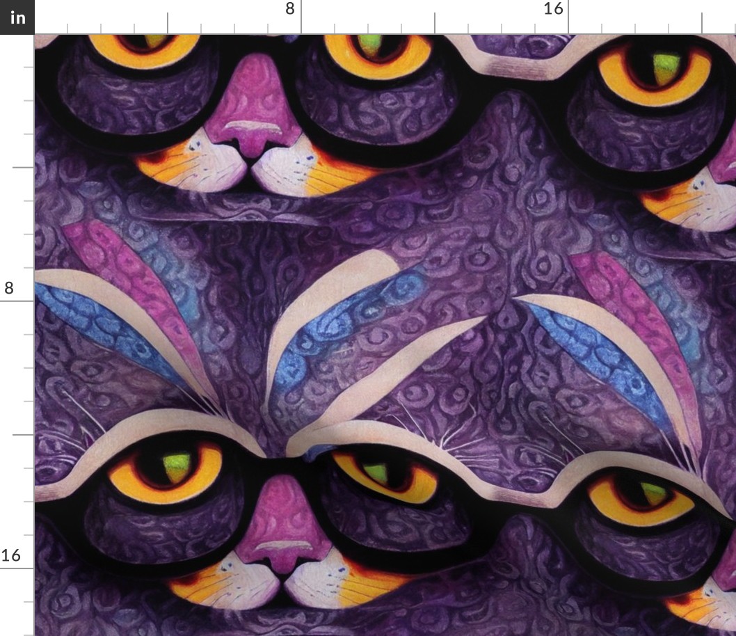 Groovy Purple Cat